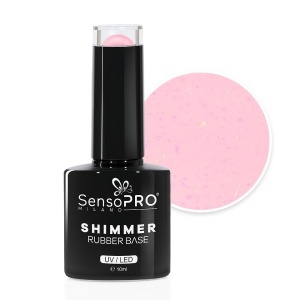 Shimmer Rubber Base SensoPRO Milano 10ml, Champagne Nostalgia #73