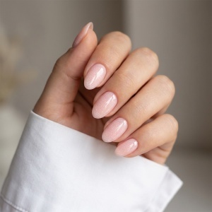 Shimmer Rubber Base SensoPRO Milano 10ml, Irresistible Nude Shimmer Silver #11 - Img 2