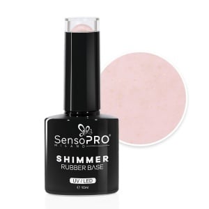 Shimmer Rubber Base SensoPRO Milano 10ml, Milky Glow #29
