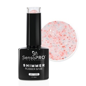 Shimmer Rubber Base SensoPRO Milano 10ml, Spotlight Style #40 - Img 1