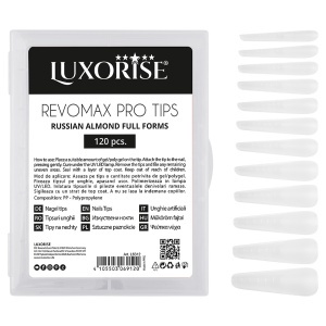 Tipsuri Reutilizabile Polygel & Gel Russian Almond REVOMAX PRO TIPS LUXORISE, 120 buc - Img 4