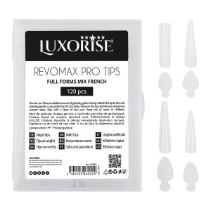 Tipsuri Reutilizabile REVOMAX PRO TIPS LUXORISE Mix French - Full Forms, 96 Tips & 48 French Stickers - Img 4
