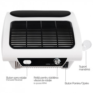 Aparat Manichiura 3 in 1 - Aspirator, Freza, Lampa LED Iluminat - LUXORISE - Img 5