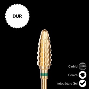 Capat Freza Unghii Carbid LUXORISE Conica, dura LUX-235NDB - Img 3
