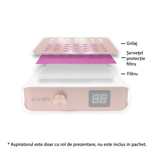 Filtru Rezerva pentru Aspirator Praf Unghii 50buc - LUXORISE Pink - Img 3