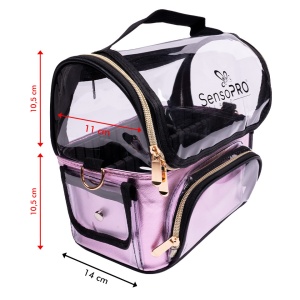 Geanta Produse Cosmetice SensoPRO Milano, Vanity Travel Pink - Img 4