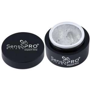 Gel Constructie Unghii Expert Line SensoPRO Milano - Diamond Confetti 15ml - Img 2