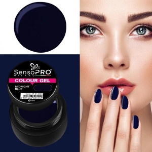 Gel UV Colorat Midnight Blue 5ml, SensoPRO Milano - Img 4