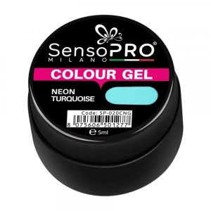 Gel UV Colorat Neon Turquoise 5ml, SensoPRO Milano - Img 4