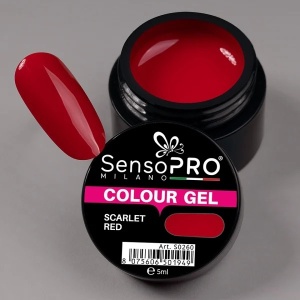 Gel UV Colorat Scarlet Red 5ml, SensoPRO Milano - Img 3