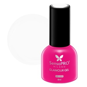 Oja Semipermanenta Glamour Gel SensoPRO Milano - #01 White Fantasy, 8ml
