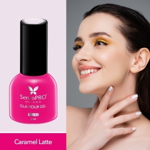 Oja Semipermanenta Glamour Gel SensoPRO Milano - #16 Caramel Latte, 8ml - Img 2