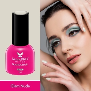 Oja Semipermanenta Glamour Gel SensoPRO Milano - #27 Glam Nude, 8ml - Img 2