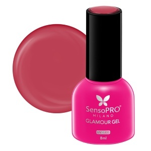 Oja Semipermanenta Glamour Gel SensoPRO Milano - #92 Red Dress, 8ml
