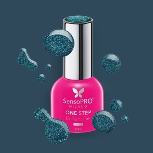 Oja Semipermanenta One Step Brilliant Gel SensoPRO Milano - #100 Mermaid Bliss, 8ml - Img 2