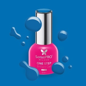 Oja Semipermanenta One Step Brilliant Gel SensoPRO Milano - #114 Waterfall Sky, 8ml - Img 2