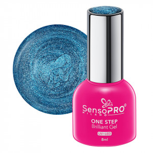 Oja Semipermanenta One Step Brilliant Gel SensoPRO Milano - #80 Blue Paradise, 8ml