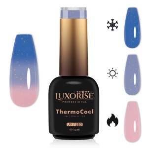 Oja Semipermanenta Termica 3 Culori LUXORISE ThermoCool, Bliss Party 10ml