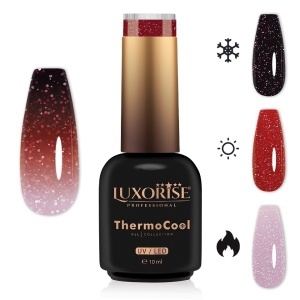 Oja Semipermanenta Termica 3 Culori LUXORISE ThermoCool, Glimmer More 10ml