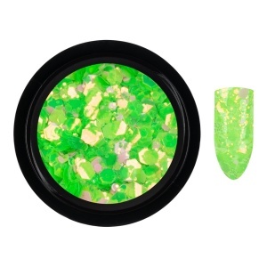 Paiete Unghii Neon Fluorescent LUXORISE, Green - Img 2