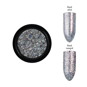 Pigment Unghii Galaxy Dreams LUXORISE, Silver Stardust - Img 3