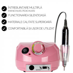 Pila electrica profesionala PowerPRO Elite - LUXORISE , 30.000 RPM, Pink - Img 4