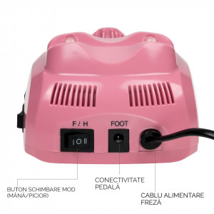 Pila electrica profesionala PowerPRO Ultra - LUXORISE , 30.000 RPM, Roz - Img 4