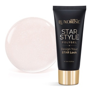 Polygel LUXORISE STAR STYLE - STAR NUDE Collection, Delicate Nude, 15ml