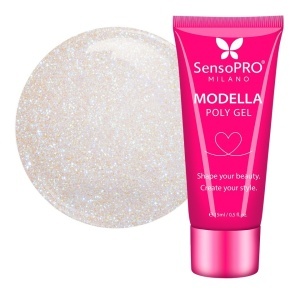 Polygel MODELLA SensoPRO Milano - Crystal Haze, 15ml