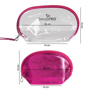 Portfard Travel Transparent & Fuchsia, SensoPRO Fiesta, set 2 buc - Img 4