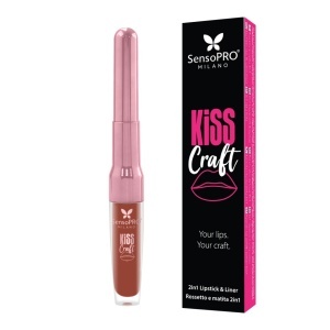 Ruj lichid si creion de buze 2in1 Kiss Craft SensoPRO Milano, Terra - Img 3