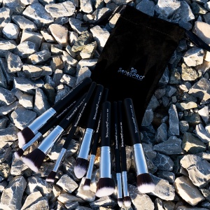 Set 10 Pensule Machiaj Profesionale SensoPRO Milano, Classy Black + CADOU - Img 3