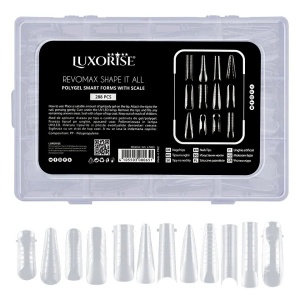 Tipsuri Reutilizabile REVOMAX Shape It All LUXORISE pentru Polygel si Gel, 288 buc - Img 2