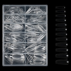 Tipsuri Unghii Dizolvabile Soak Off - Ballerina Full Nail, 240 buc - Img 2
