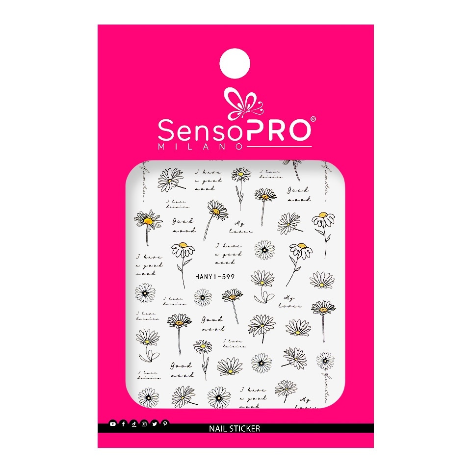 Abtibilduri Unghii SensoPRO Milano Send me Flowers, model HANYI-599 - 1 | YEO