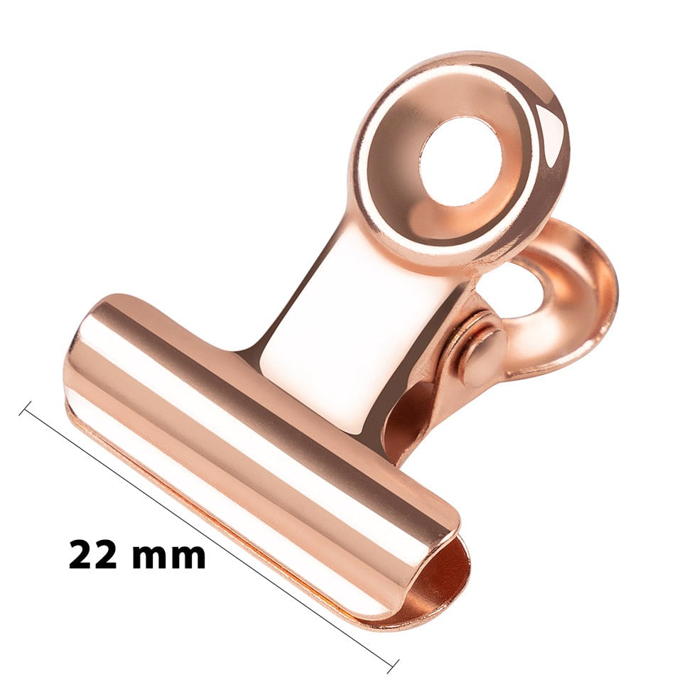 Clips unghii metalic pentru curba C LUXORISE Rose Gold 22mm - 1 | YEO