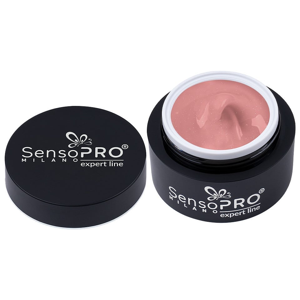 Gel Constructie Unghii Expert Line SensoPRO Milano - Shimmer Peach 30ml - 1 | YEO