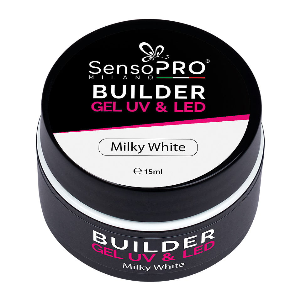 Gel Constructie Unghii SensoPRO Milano - Milky White 15ml - 3 | YEO