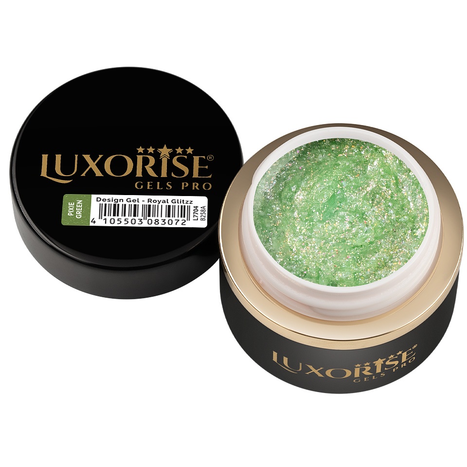 Gel Design 3D LUXORISE - Royal Glitz, Pixie Green 5ml - 1 | YEO