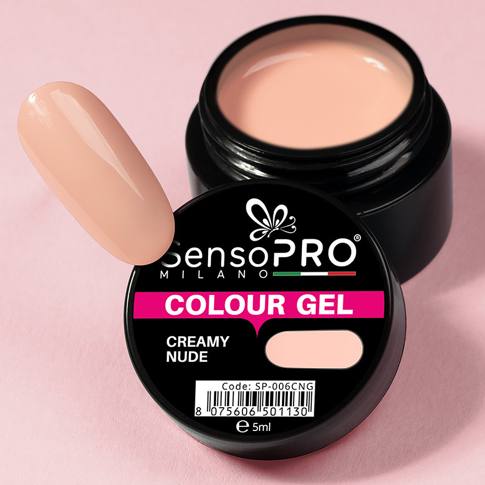 Gel UV Colorat Creamy Nude 5ml, SensoPRO Milano - 2 | YEO