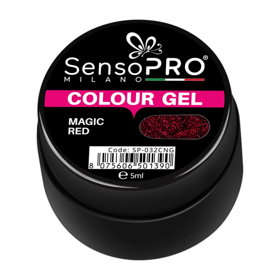 Gel UV Colorat Magic Red 5ml, SensoPRO Milano - 1 | YEO