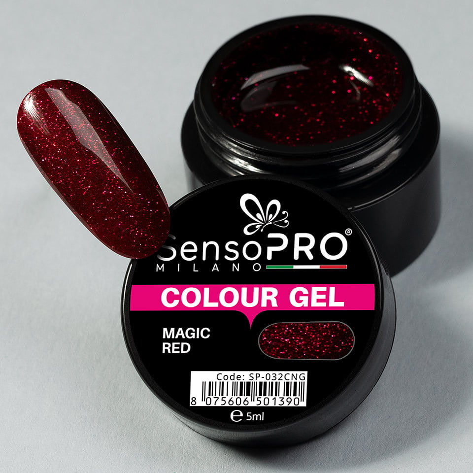 Gel UV Colorat Magic Red 5ml, SensoPRO Milano - 2 | YEO