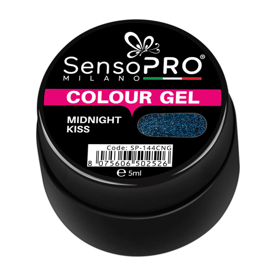 Gel UV Colorat Midnight Kiss 5ml, SensoPRO Milano - 1 | YEO