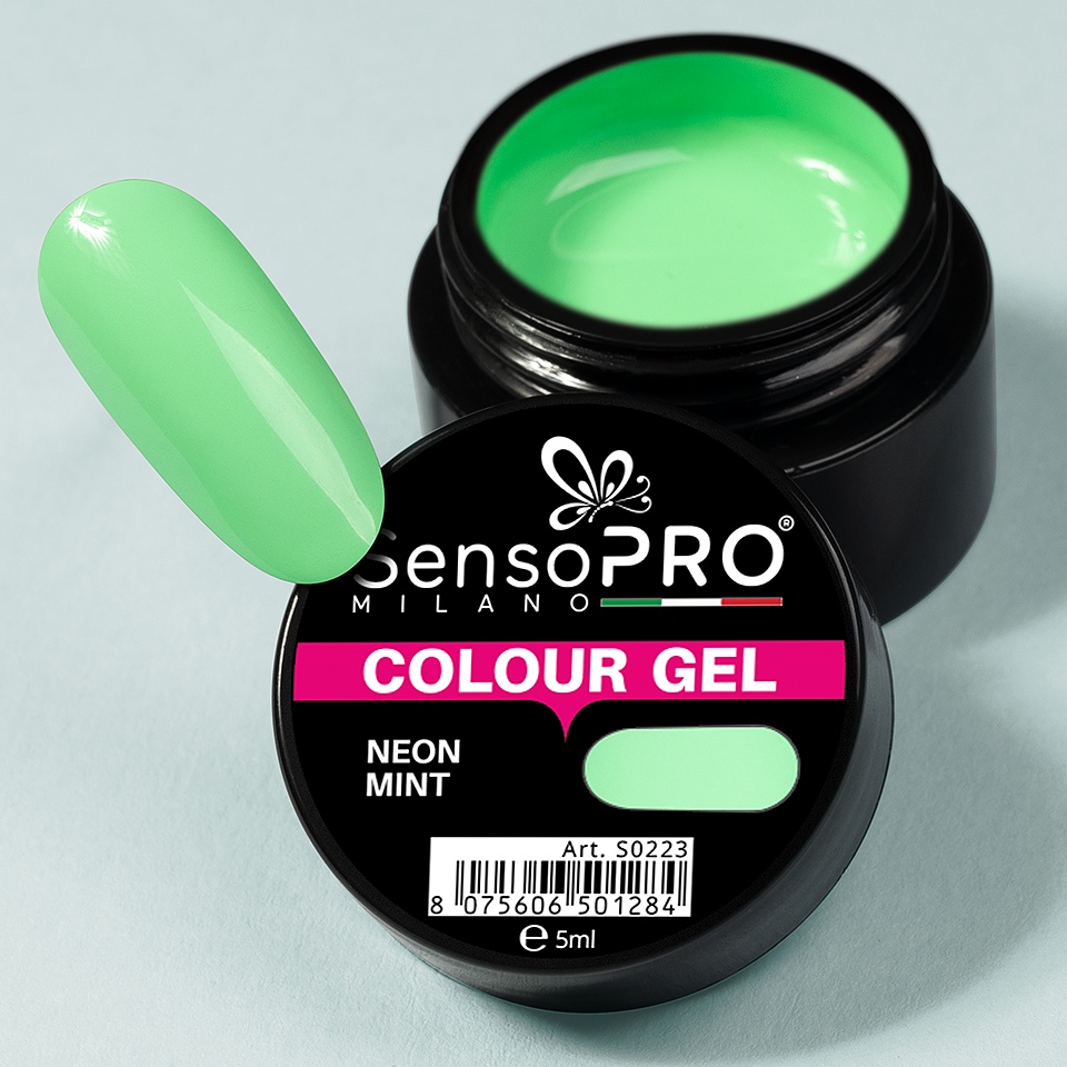 Gel UV Colorat Neon Mint 5ml, SensoPRO Milano - 3 | YEO