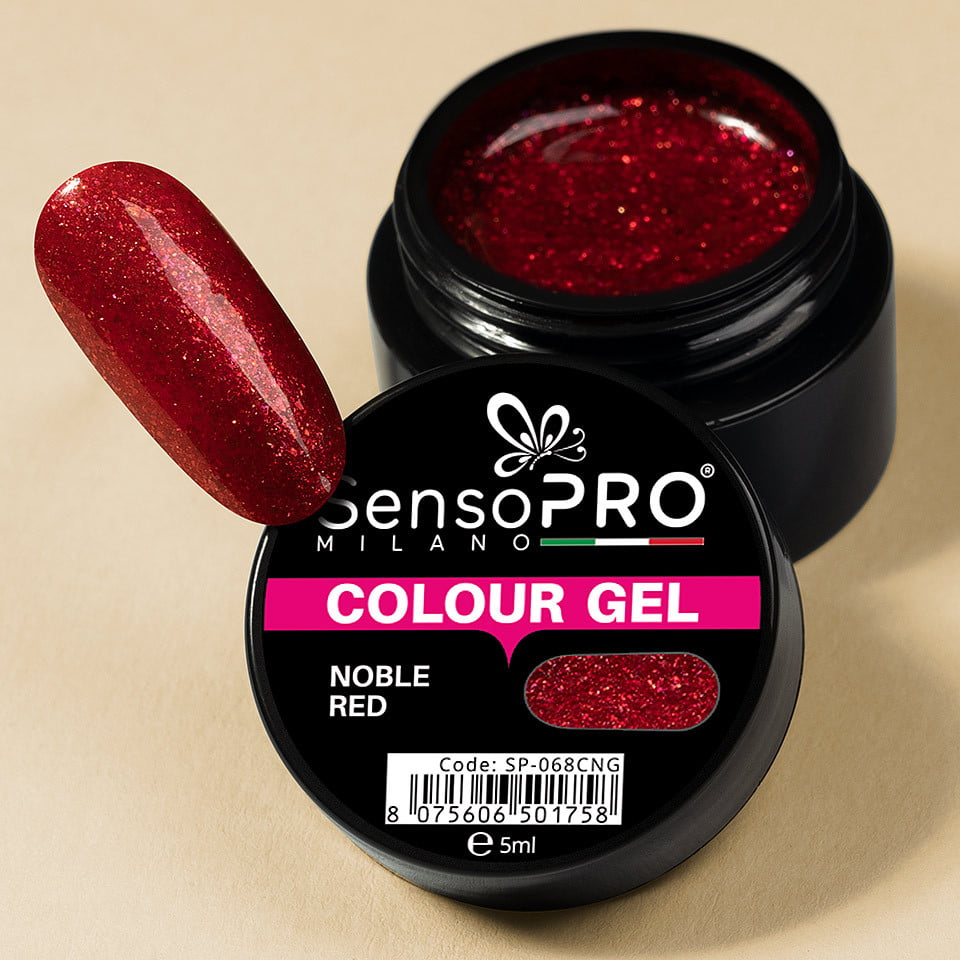 Gel UV Colorat Noble Red 5ml, SensoPRO Milano - 2 | YEO