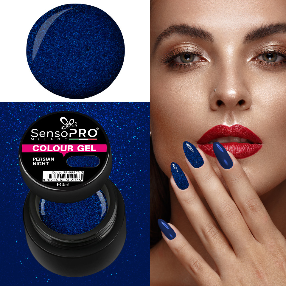 Gel UV Colorat Persian Night 5ml, SensoPRO Milano - 2 | YEO