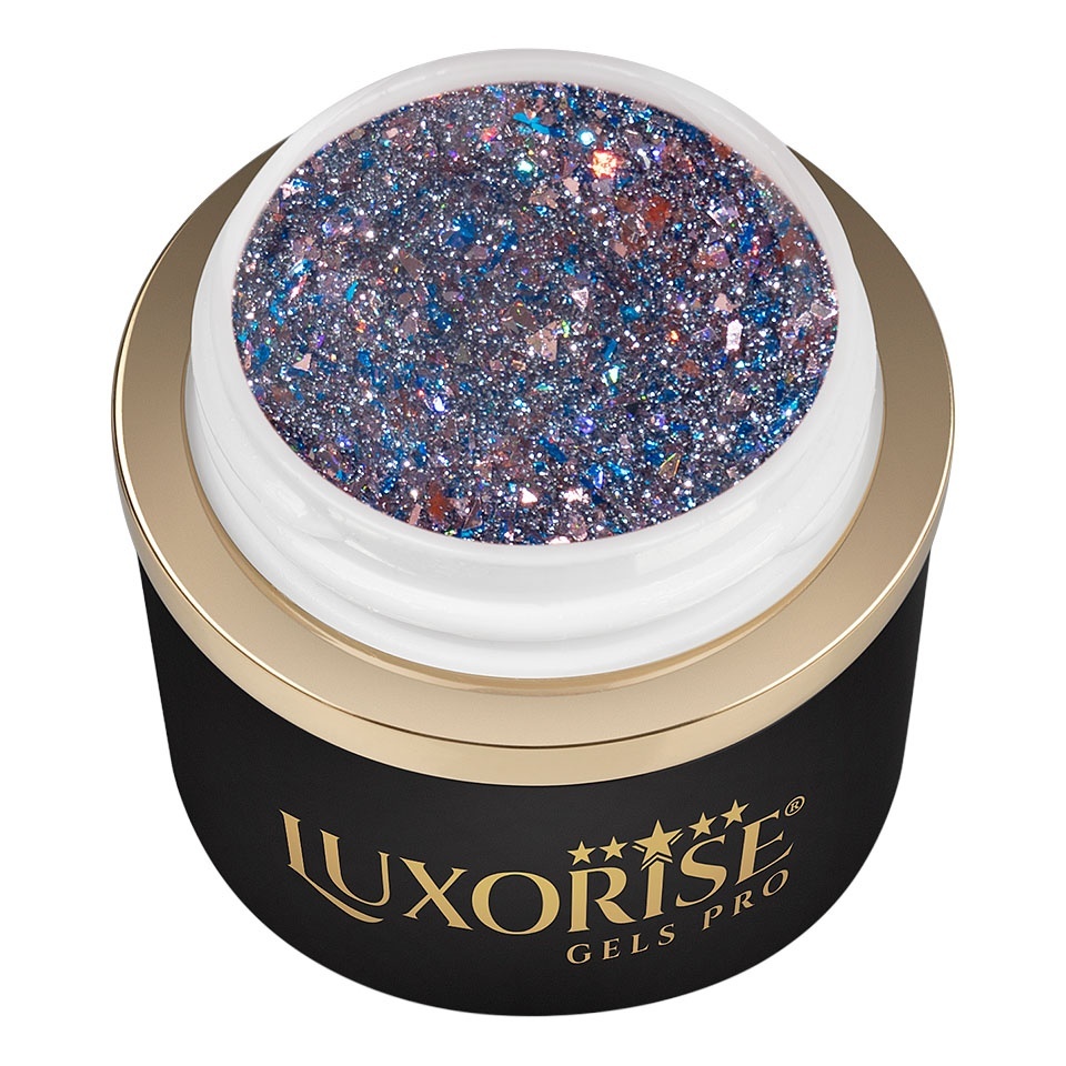 Gel UV Constructie Unghii RevoFlex LUXORISE 15ml, Glitz Breeze
