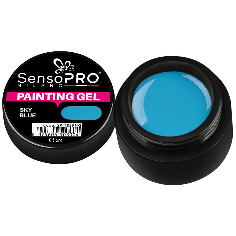 Gel UV Pictura Unghii Sky Blue 5ml, SensoPRO Milano - 1 | YEO