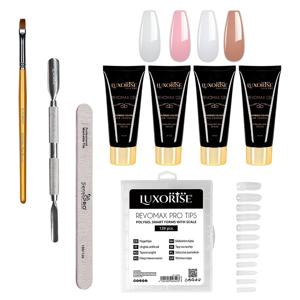 Kit Polygel REVOMAX LUXORISE Flexy Sculpt + CADOU