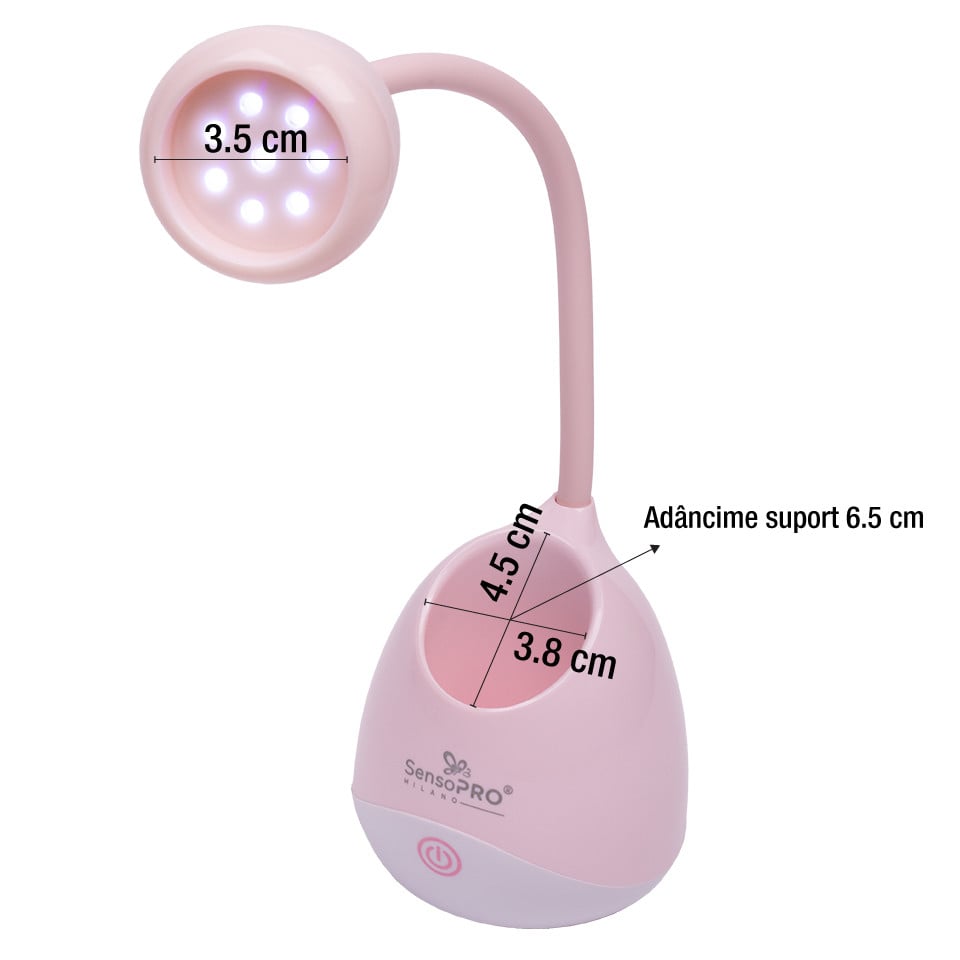 Lampa Unghii UV LED Flexibila BloomBliss PRO SensoPRO Milano, Pink - 1 | YEO